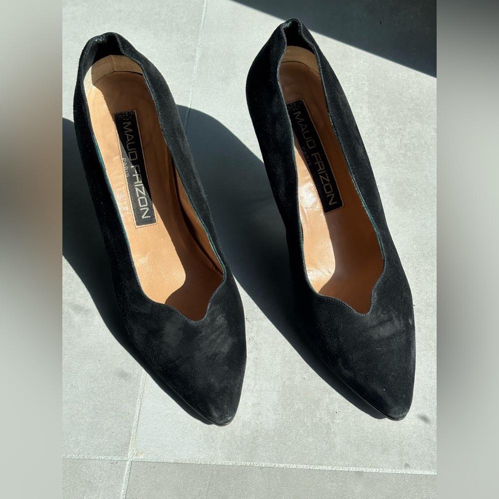 MAUD FRIZON Black Suede Heels